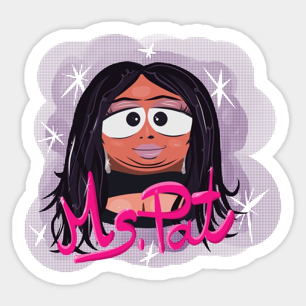 If Comedian Ms. Pat Was a South Park Character Sticker by Ina